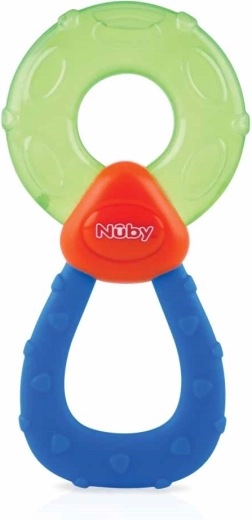 Nuby cooling teether with distilled water, green-blue (from 3 months)