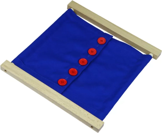 Montessori suurte nööpidega nööpimisraam