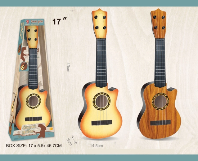 Children's plastic guitar with 4 strings