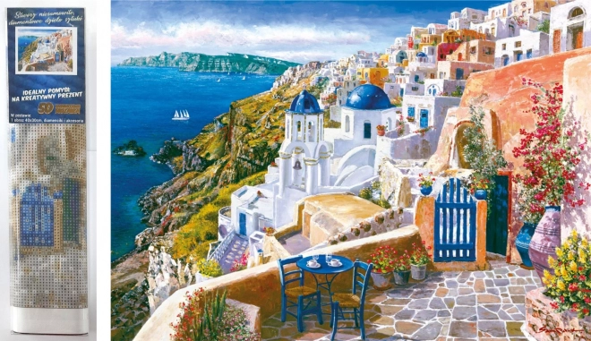 Teemantmaal Santorini 30 × 40 cm