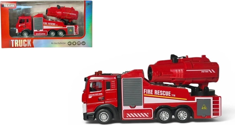Fire truck with water cannon with light and sound