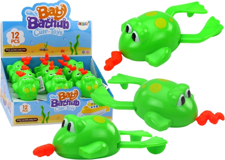 Wind-up Bath Toy Floating Frog – Green