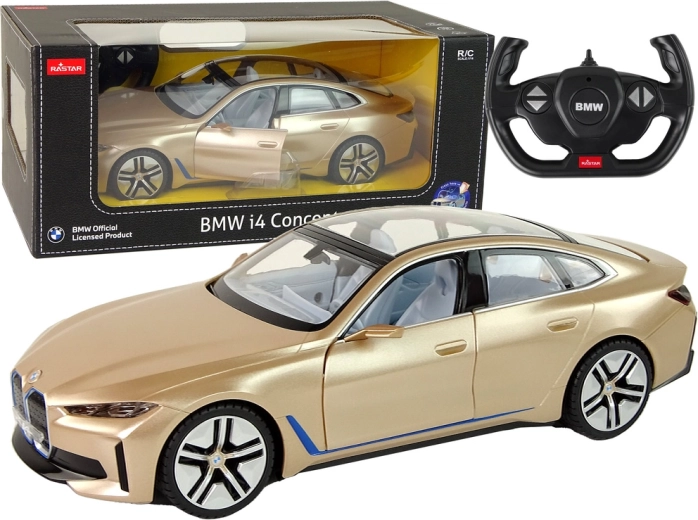 RC-auto BMW i4 Rastar 1:14 kuldne
