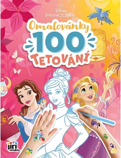 Coloring Book with 100 Disney Princess Tattoos