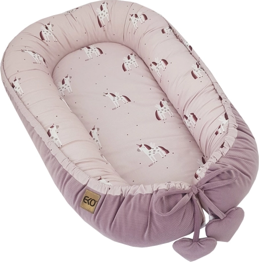 EKO puuvillane velvet-beebipesa Beige meadow 90 × 60 cm