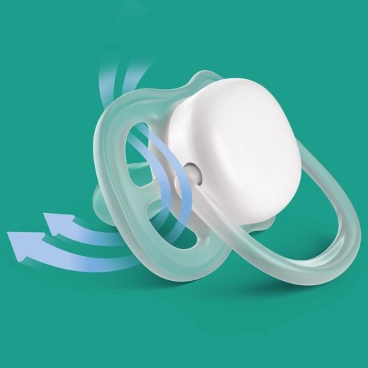 Philips AVENT Ultra Air pacifier neutral 6–18 months, blue – 2 pcs