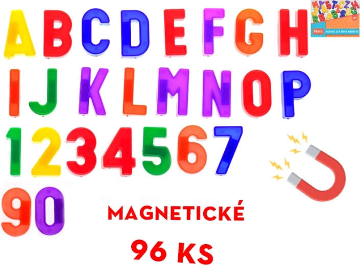 Magnettähte ja -numbrite komplekt 96 tk
