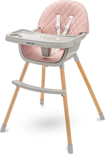 Laste söögitool Baby Mix Freja dusty pink