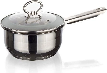 Roostevabast terasest kastrul klaaskaanega 16 cm, 1,5 l MATTE New Line induktsioonile