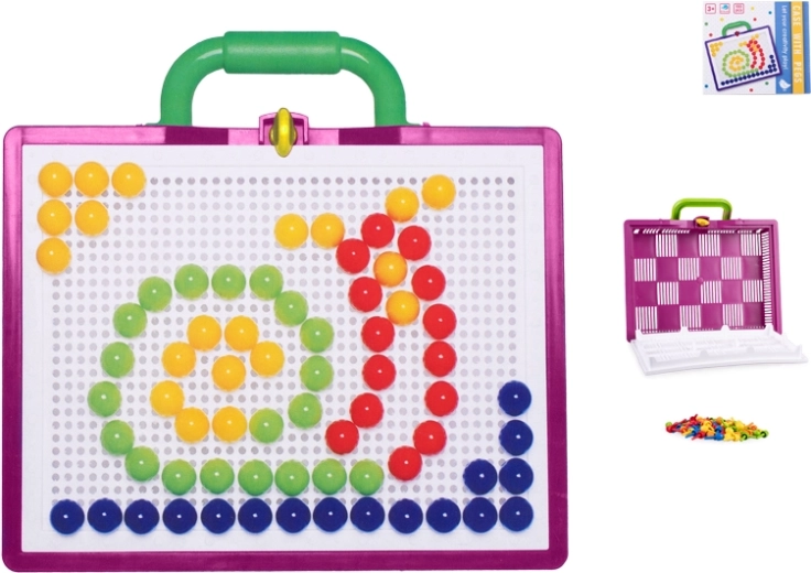 Mosaic Peg Set 100 pcs in a Portable Case