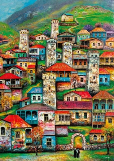 Puzzle kaunis küla 1000 tükki MAGNOLIA