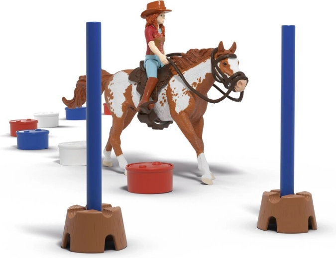 Barrel racing training and obstacle work