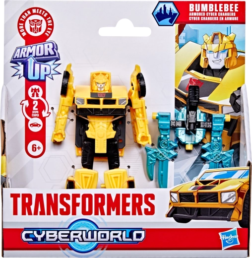 Transformers CYBERWORLD Bumblebee – action figure with armor and 2-step conversion