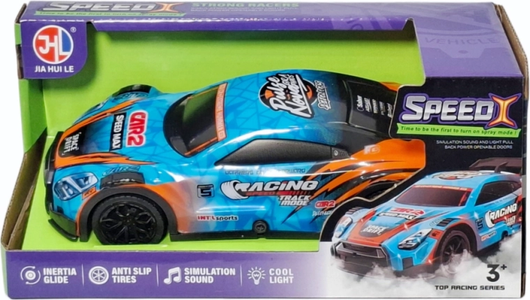 Racing car with light and sound