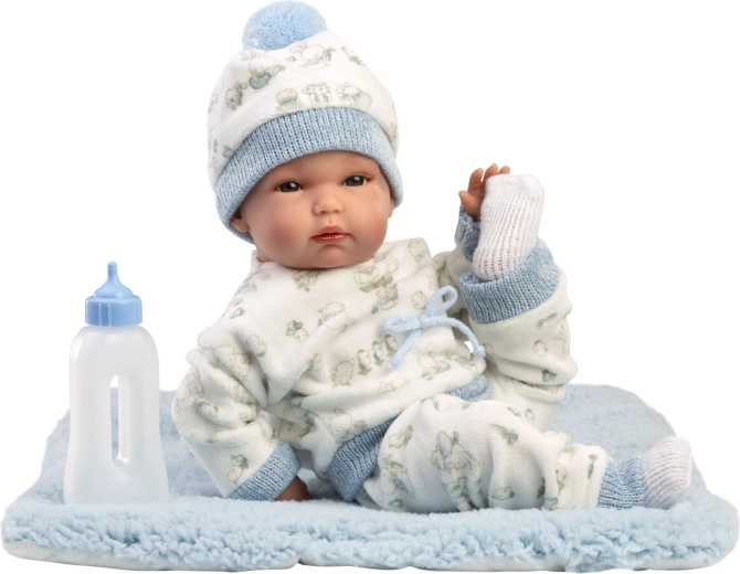 Poseable baby with jointed limbs
