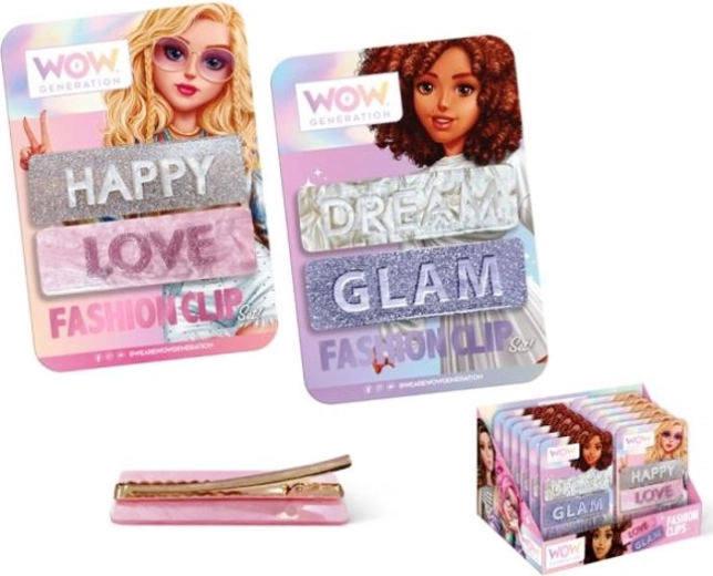 Komplekt 2 moekat juukseklambrit WOW Generation Fabulous Glam