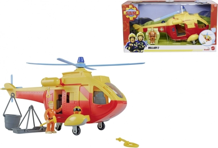Wallaby II Helicopter Fireman Sam with Figure and Light and Sound Effects