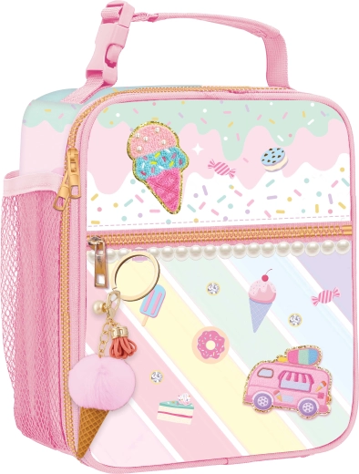 Children's insulated lunch bag with keychain Sweet Ice Cream