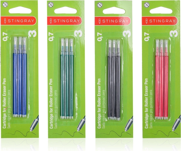 Kustutatava pastaka täitesüdamikud 0,7 mm, värvisegu (3 tk)