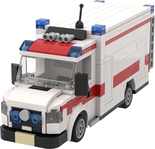 Brixies Plus ambulance with stretcher, 430 pieces