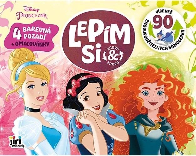 Disney printsessid – korduvkasutatavad staatilised kleepsud ja värvimislehed
