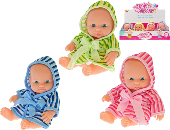 Triibulises sipupüksis beebinukk 20 cm