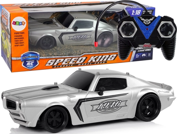 R/C Sports Car 1:18 Silver Champion Pilot