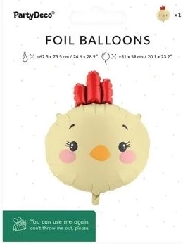 Foil balloon Chicken (chick) mix 51 × 59 cm