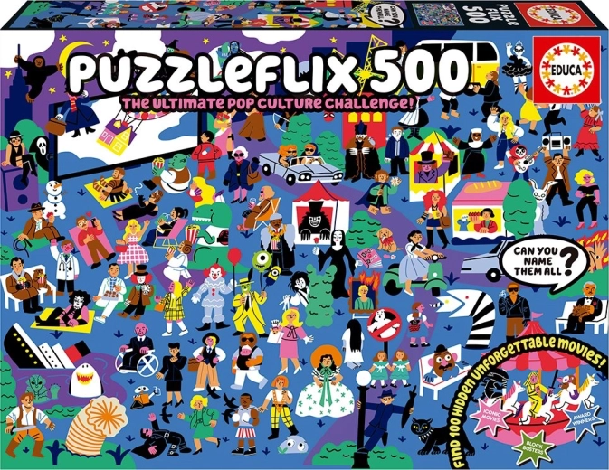 Educa Puzzleflix 500 pieces – a movie challenge with 100 hidden references