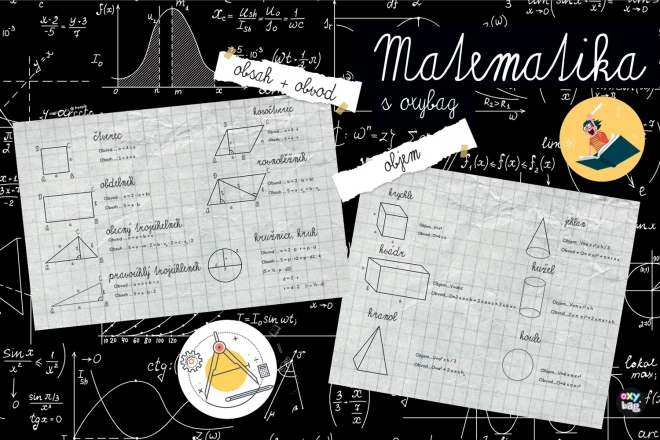 Educational Desk Mat with Geometry for Middle School