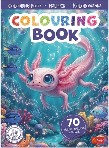 Axolotl: coloring book with stickers
