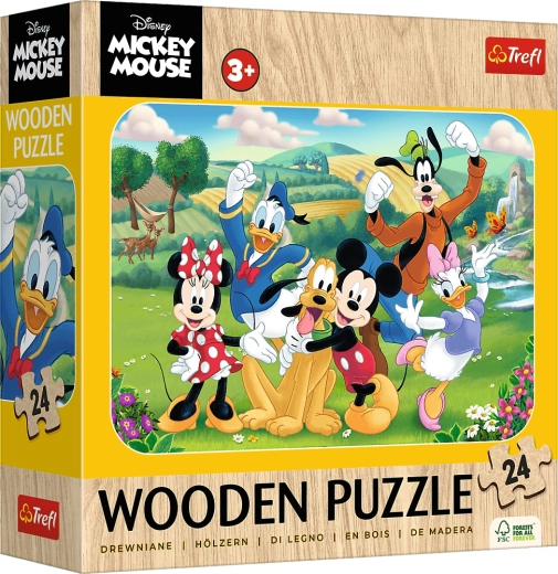 Puidust pusle MICKEY JA SÕBRAD, 24 tükki