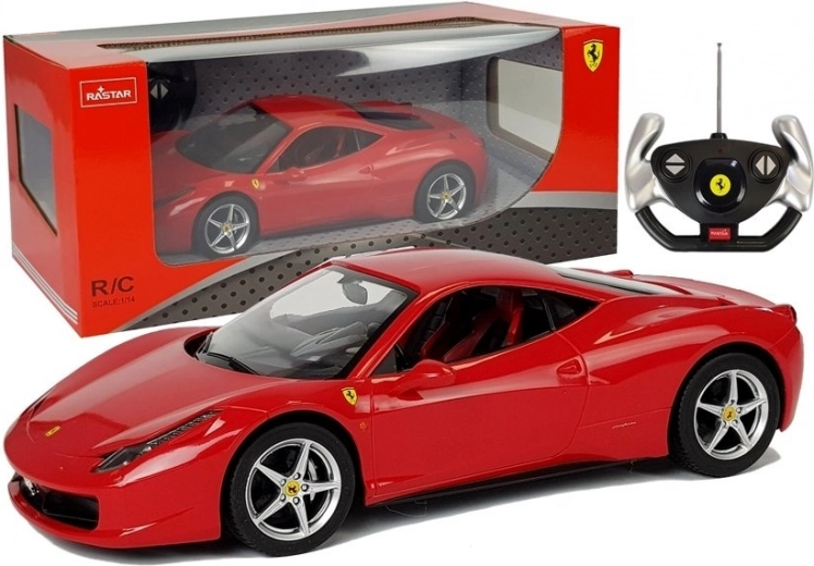 R/C auto Ferrari 458 Italia Rastar 1:14 punane