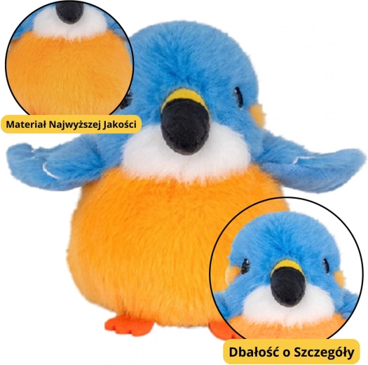 Sinioranž plush-linnuke võtmehoidjaga 12 cm