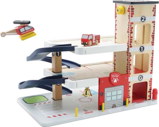 Le Toy Van wooden multi-level rescue garage