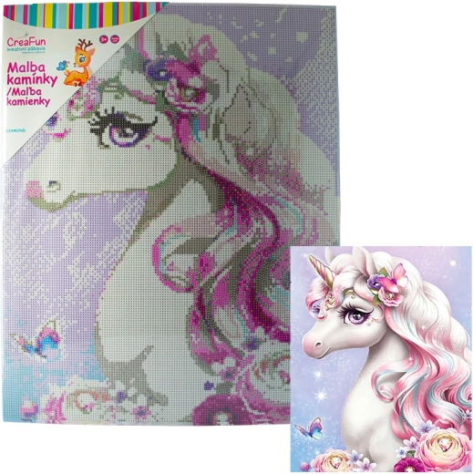Teemantmaal – printsess pegasustega 40 × 50 cm