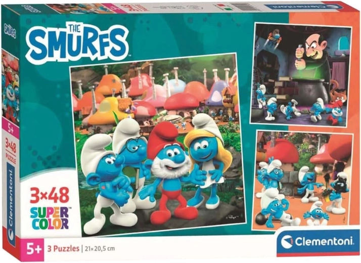 Smurfs Puzzle 3×48 pieces