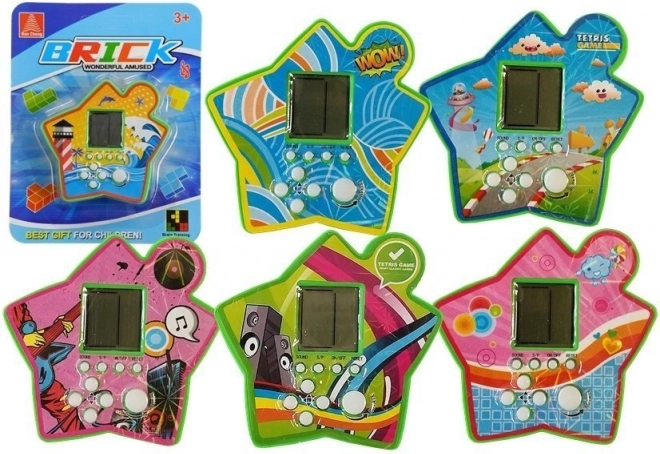 Pocket Electronic Tetris Game in Star Shape – Green