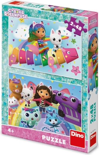 Puzzle Gabby’s Dollhouse: On the Rainbow 2×48 pieces