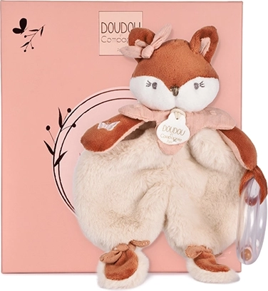 Doudou kinkekomplekt: plüüsrebane Mina kõristiga 18 cm