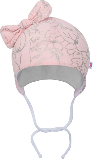 NEW BABY Nunu pink baby cotton hat with bow