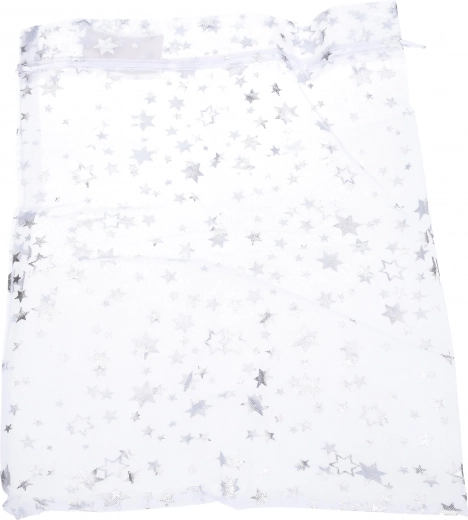 Sheer organza with sparkling stars