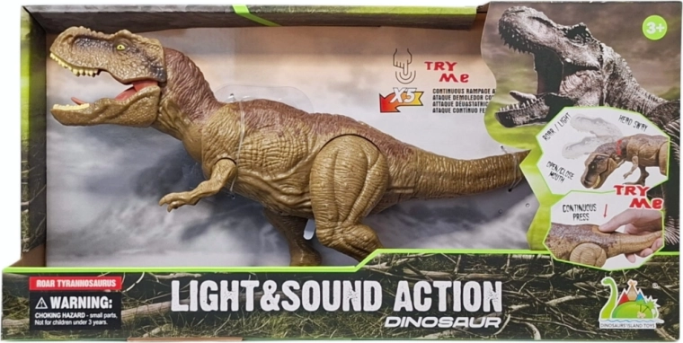 Tyrannosaurus rex dinosaur with smoke effect, lights and sounds