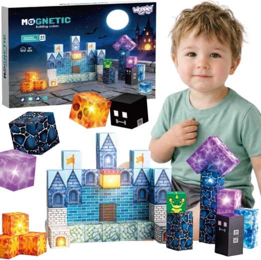 Woopie magnetilised konstruktsiooniklotsid piksliloss 64 tk