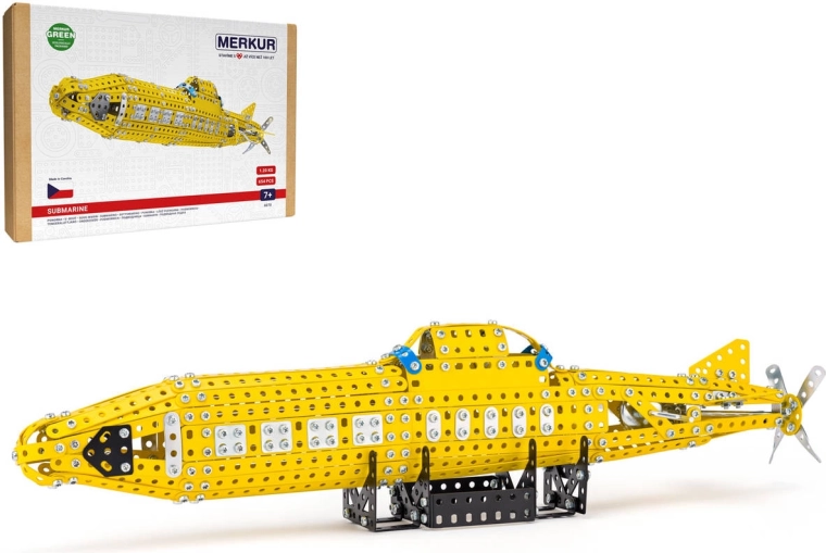 Merkur Metal Construction Set Submarine, 654 Pieces