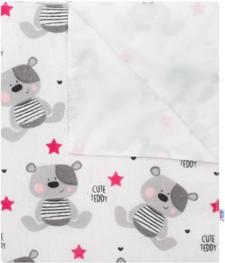 Veekindel flanellist alus New Baby Cute Teddy roosa