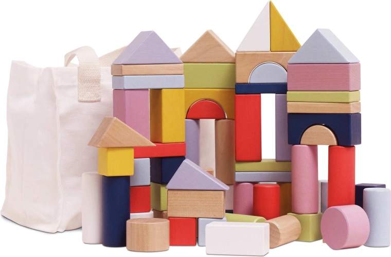 Puidust ehitusklotsid 60 tk Le Toy Van