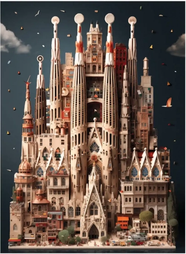 Pusle Sagrada Familia 1000 tükki ANATOLIAN