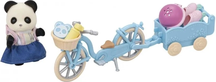 Bicycle with basket and trailer