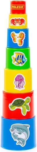 Children’s stacking pyramid Wonder POLESIE – 7 pieces